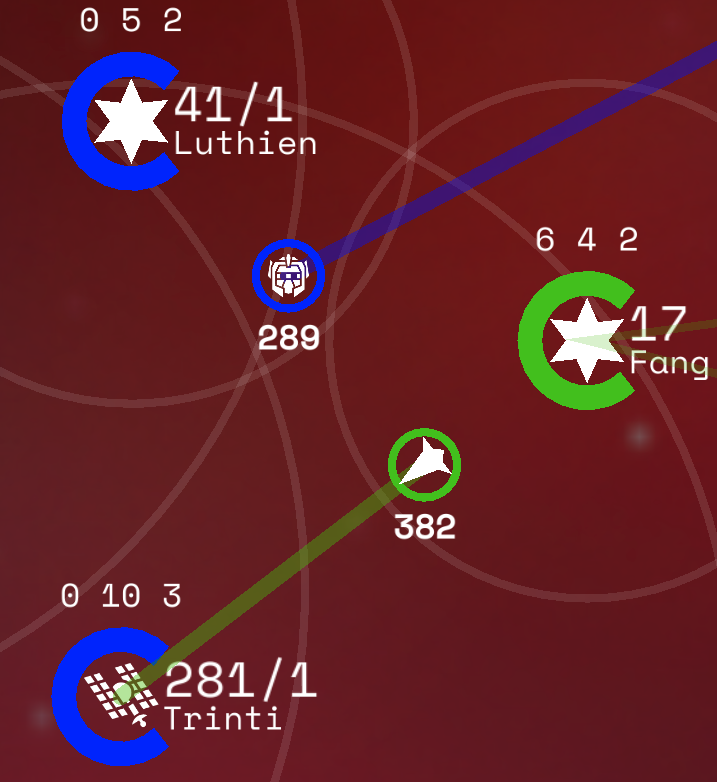 Two carriers flying on the map